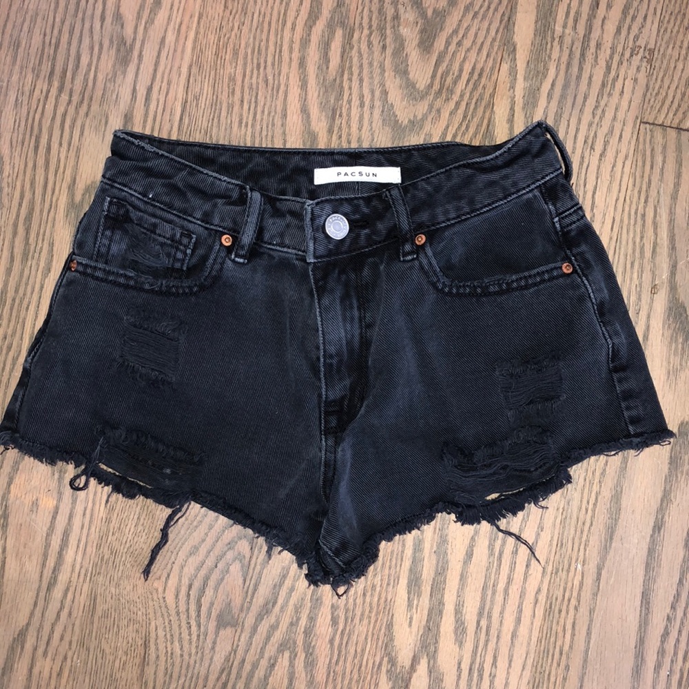 Black Pacsun High Waisted Festival Shorts